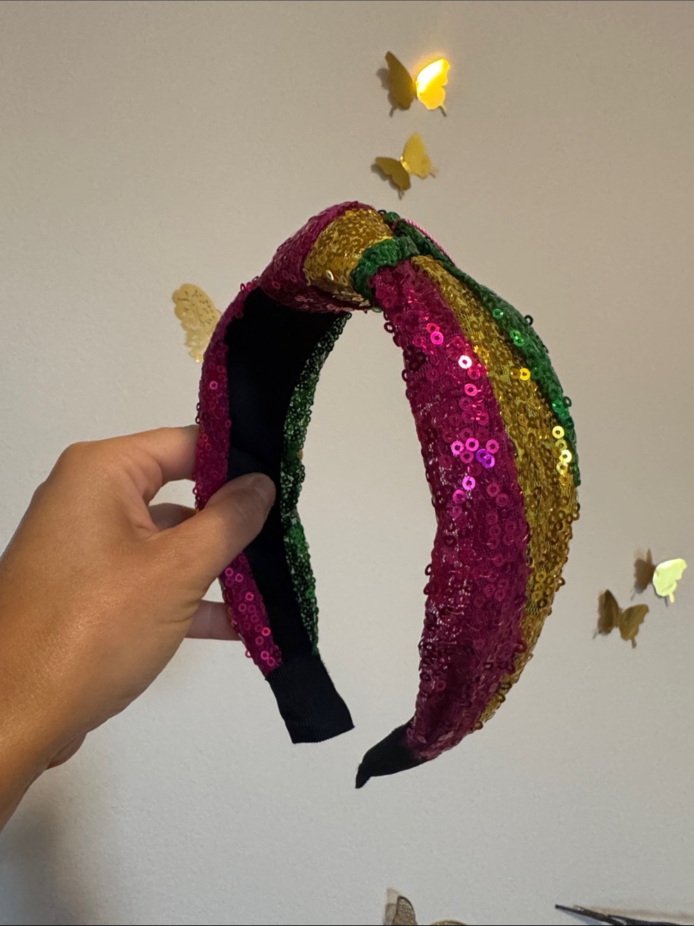 New Orleans Mardi Gras Metallic Headband